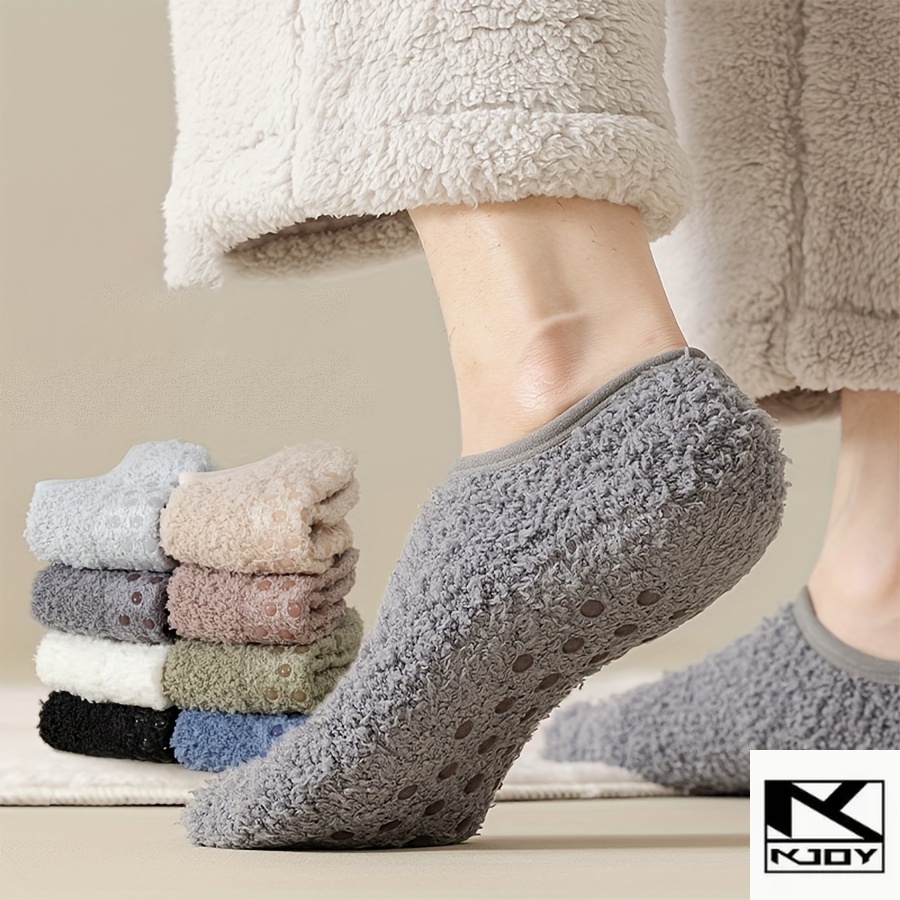 Thermal Sock Winter - kkjoy Winter Thermische Huissokken Anti Slip