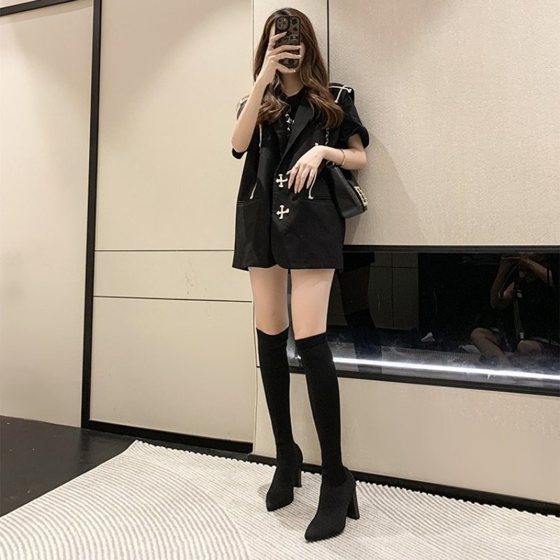 Dames Overknee Laarzen Spitse  - Knee High Sock Women recensie en prijs