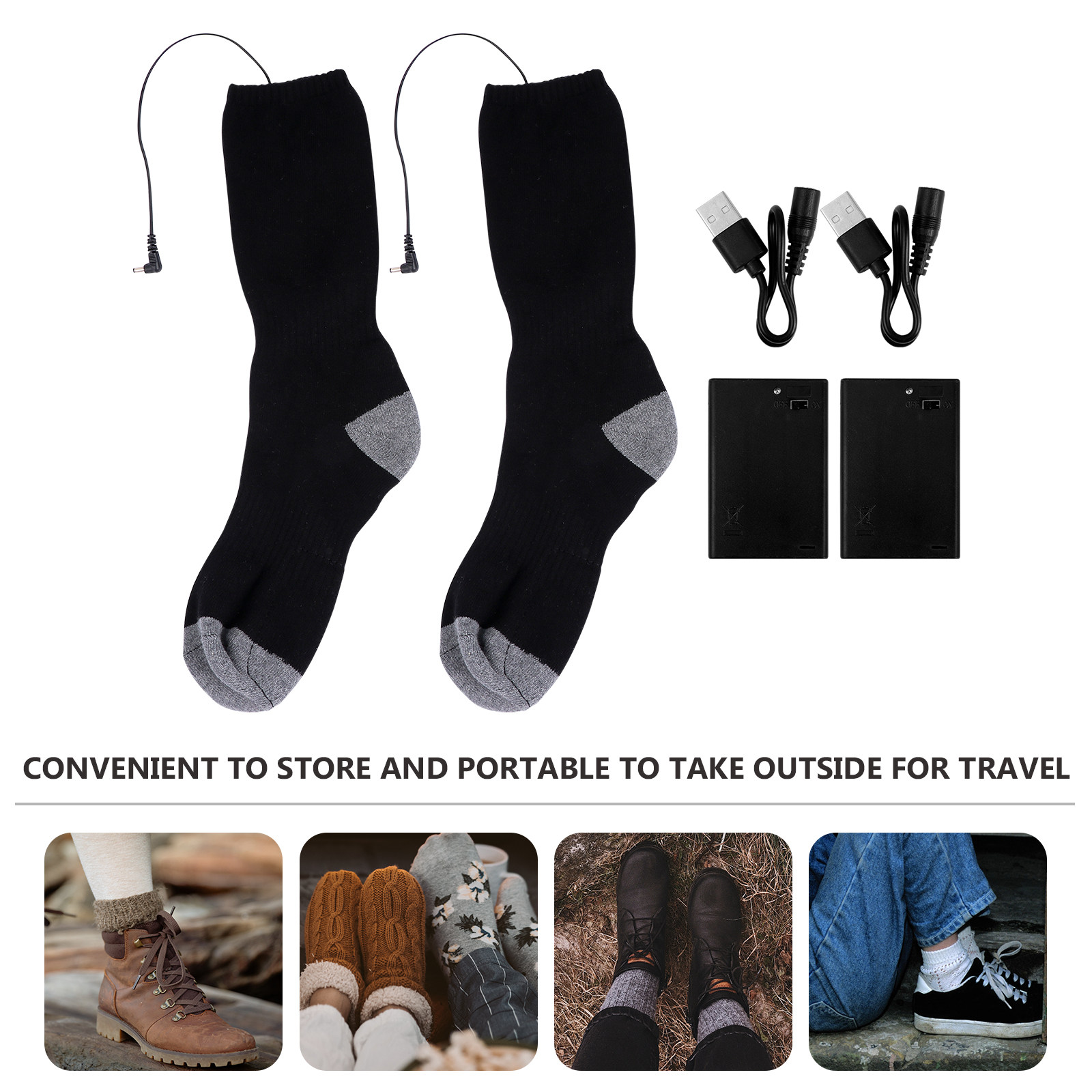 1Set Verwarmde Sokken USB Warm - Thermal Sock Winter recensie en prijs